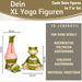 KI-generiertes Bild,2x XL Yoga Deko-Figuren Frösche Set 11cm Skulptur Gymnastik Feng Shui Deko-Objekt