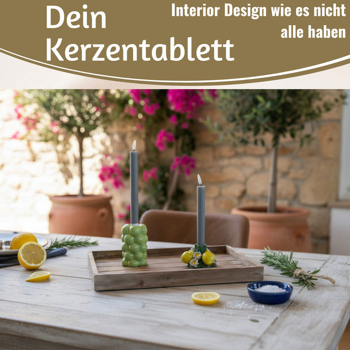 KI-generiertes Bild,Vintage Holz Serviertablett Unika 46x30cm Braun Tablett Küchentablett Ib Laursen