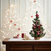 Deko Weihnachtsbaum 60cm Grün Rot geschmückt Sockel Tannenbaum Tisch Dekoration