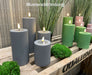 KI-generiertes Bild,Outdoor Real Flame 3D LED Stumpenkerze 15x10cm Blau Echtwachs flackernde Kerze