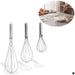 Edelstahl Schneebesen 3´er Set 21cm 26cm 31cm Rührbesen mit Aufhängeösen