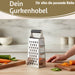 KI-generiertes Bild,Edelstahl Vierkantreibe Gemüsereibe 24cm 4 verschiedene Reibeflächen Gurkenhobel