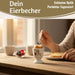 Eierbecher Echt-Gold Spruch "Ei Pott" Gute Laune Eierhalter