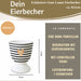 Eierbecher Echt-Gold Motiv "Herz Gold" Schwarz Weiß Gute Laune Eierhalter