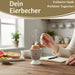 Eierbecher Echt-Gold Motiv "Herz Gold" Schwarz Weiß Gute Laune Eierhalter