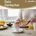 Eierbecher Echt-Gold Motiv "Herzen / Liebe" Gute Laune Eierhalter