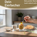 Eierbecher Echt-Gold Spruch "Weich Ei" Gute Laune Eierhalter