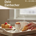 Eierbecher Echt-Gold Motiv "Herz mit Punkten" Gute Laune Eierhalter