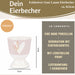 Eierbecher Echt-Gold Motiv "Herz mit Strauß" Gute Laune Eierhalter