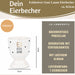 Eierbecher Echt-Gold Spruch "EI FEEL GOOD" Gute Laune Eierhalter