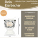 Eierbecher Echt-Gold Spruch "kleiner Glücksmoment" Gute Laune Eierhalter