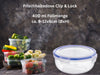 Frischhaltedose Clip & Lock 400ml Rund mit Deckel Lebensmittel Mikrowelle Gefrierbox