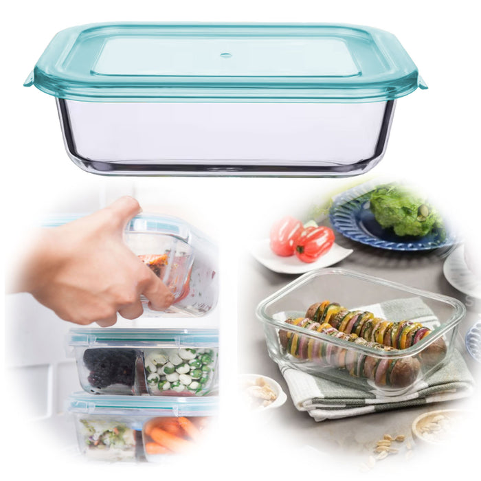 Glas Frischhaltedose Cook & Lock 630ml mit Deckel Lebensmittel Mikrowe — LS-LebenStil