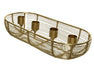 Kerzenständer 28cm Gold 4-fach Stabkerzen Kerzenhalter Kerzenleiste Kerzentablett