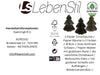 3x Papier Tannenbaum Grau Anthrazit Schwarz 8cm Deko-Hänger Weihnachten