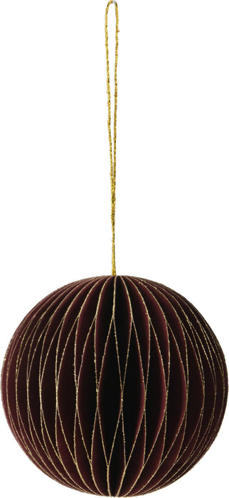 2x Wabenball Alt-Rosa Bordeaux 6cm Papierkugel Honeycomb Deko Party Weihnachten