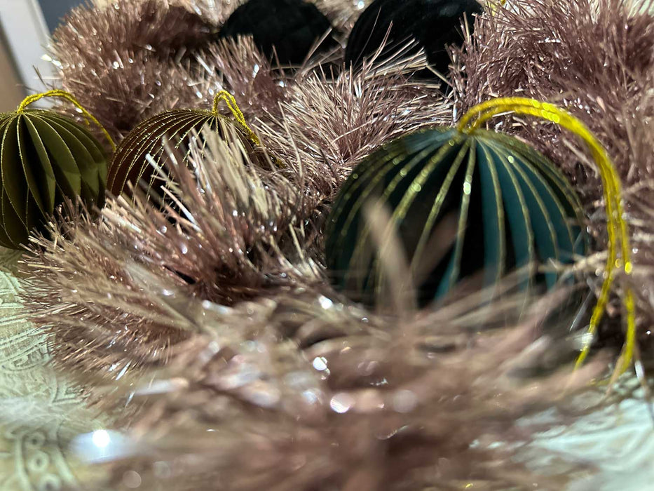 3x Wabenball Petrol Grün Braun 8cm Papierkugel Honeycomb Deko Party Weihnachten