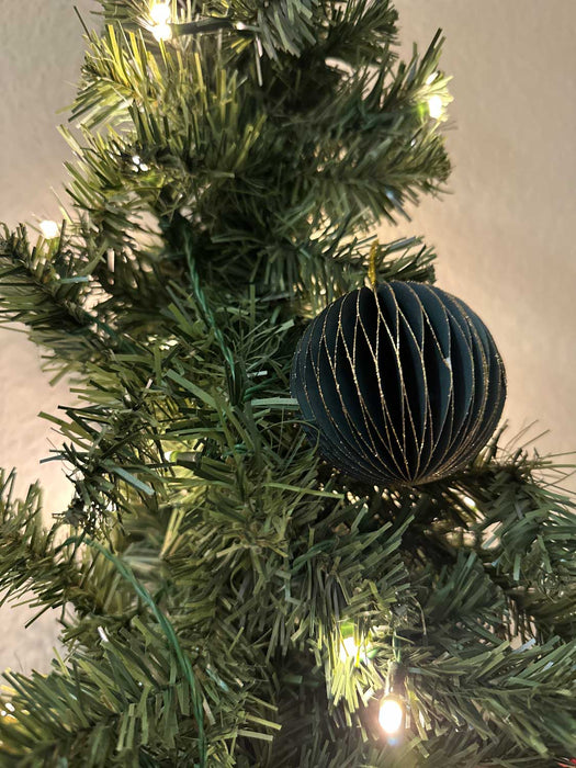 3x Wabenball Petrol Grün Braun 8cm Papierkugel Honeycomb Deko Party Weihnachten