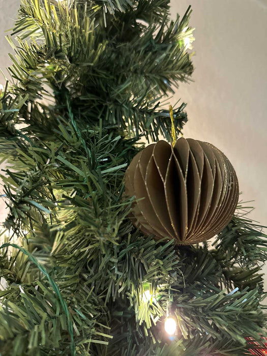 3x Wabenball Petrol Grün Braun 8cm Papierkugel Honeycomb Deko Party Weihnachten