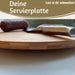 XL Holz Servierplatte Drehteller 35cm Bambus drehbar Drehtablett Drehplatte