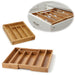 KI-generiertes Bild Holz Schubladeneinsatz Besteckkasten 28-45cm ausziehbar Besteckbox Organizer