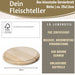 KI-generiertes Bild,Holz Fleischteller Servierteller 25cm Birke Rund Schneidebrett Vesperbrett