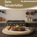 KI-generiertes Bild,Holz Fleischteller Servierteller 25cm Birke Rund Schneidebrett Vesperbrett