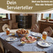 KI-generiertes Bild,Holz Fleischteller Servierteller 25cm Birke Rund Schneidebrett Vesperbrett