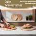 KI-generiertes Bild,Holz Fleischteller Servierteller 25cm Birke Rund Schneidebrett Vesperbrett