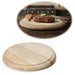 KI-generiertes Bild Holz Fleischteller Servierteller 25cm Birke Rund Schneidebrett Vesperbrett