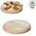 KI-generiertes Bild Holz Fleischteller Servierteller 25cm Birke Rund Schneidebrett Vesperbrett
