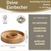 Holz Eierbecher 4´er Set Bambus Nachhaltig Eierhalter Eihalter Dipschale