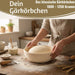 KI-generiertes Bild,Gärkörbchen Gärkorb Rund 25x8cm Peddigrohr Brotform Leineneinsatz Brotkorb