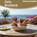 KI-generiertes Bild,Gärkörbchen Gärkorb Rund 25x8cm Peddigrohr Brotform Leineneinsatz Brotkorb