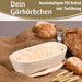 Gärkörbchen Gärkorb Oval 28x15x8cm Peddigrohr Brotform Leineneinsatz Brotkorb