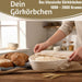 Gärkörbchen Gärkorb Oval 35x15x8cm Peddigrohr Brotform Leineneinsatz Brotkorb