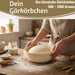 Gärkörbchen Gärkorb Rund 22x8cm Peddigrohr Brotform Leineneinsatz Brotkorb