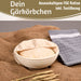 Gärkörbchen Gärkorb Rund 25x8cm Peddigrohr Brotform Leineneinsatz Brotkorb