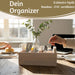 XL Landhaus Holz Aufbewahrungsbox 34cm 4 Fächer Cutlery Stiftebox Besteckkorb