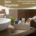 XL Landhaus Holz Aufbewahrungsbox 34cm 4 Fächer Cutlery Stiftebox Besteckkorb