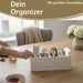 XL Landhaus Holz Aufbewahrungsbox 34cm 4 Fächer Cutlery Stiftebox Besteckkorb