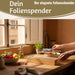 2-fach Holz Folienspender Bambus Schubladen Alufolienspender Folienschneider