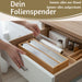 2-fach Holz Folienspender Bambus Schubladen Alufolienspender Folienschneider