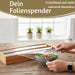 2-fach Holz Folienspender Bambus Schubladen Alufolienspender Folienschneider