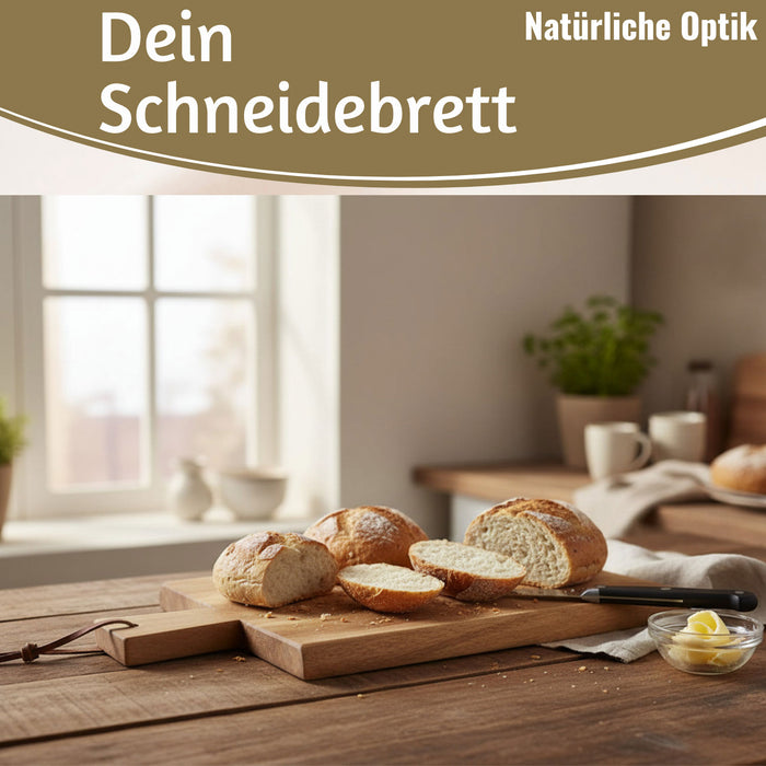 KI-generiertes Bild,Holz Griffbrett Servierbrett 29cm Akazie Eckig Frühstücksbrett Küchenbrett