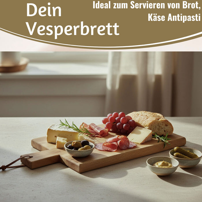 KI-generiertes Bild,Holz Griffbrett Servierbrett 29cm Akazie Eckig Frühstücksbrett Küchenbrett