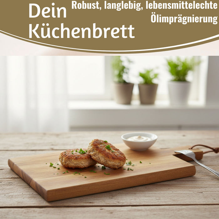 KI-generiertes Bild,Holz Griffbrett Servierbrett 29cm Akazie Eckig Frühstücksbrett Küchenbrett