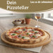 KI-generiertes Bild,XL Holz Pizzateller Servierteller 32cm Bambus Rund Schneidebrett Vesperbrett