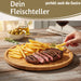 KI-generiertes Bild,XL Holz Pizzateller Servierteller 32cm Bambus Rund Schneidebrett Vesperbrett