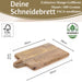 Mango Holz Schneidebrett mit Griff 32cm Vesperbrett Tranchierbrett Massiv
